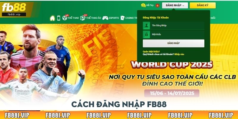 Cách đăng nhập FB88