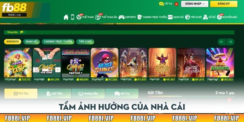 Tầm ảnh hưởng của nhà cái